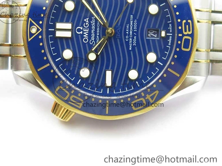 0503 2018 Seamaster Diver 300M SS YG VSF 1:1 Best Edition YG Bezel Blue Dial on SS YG Bracelet A Effortless 7897